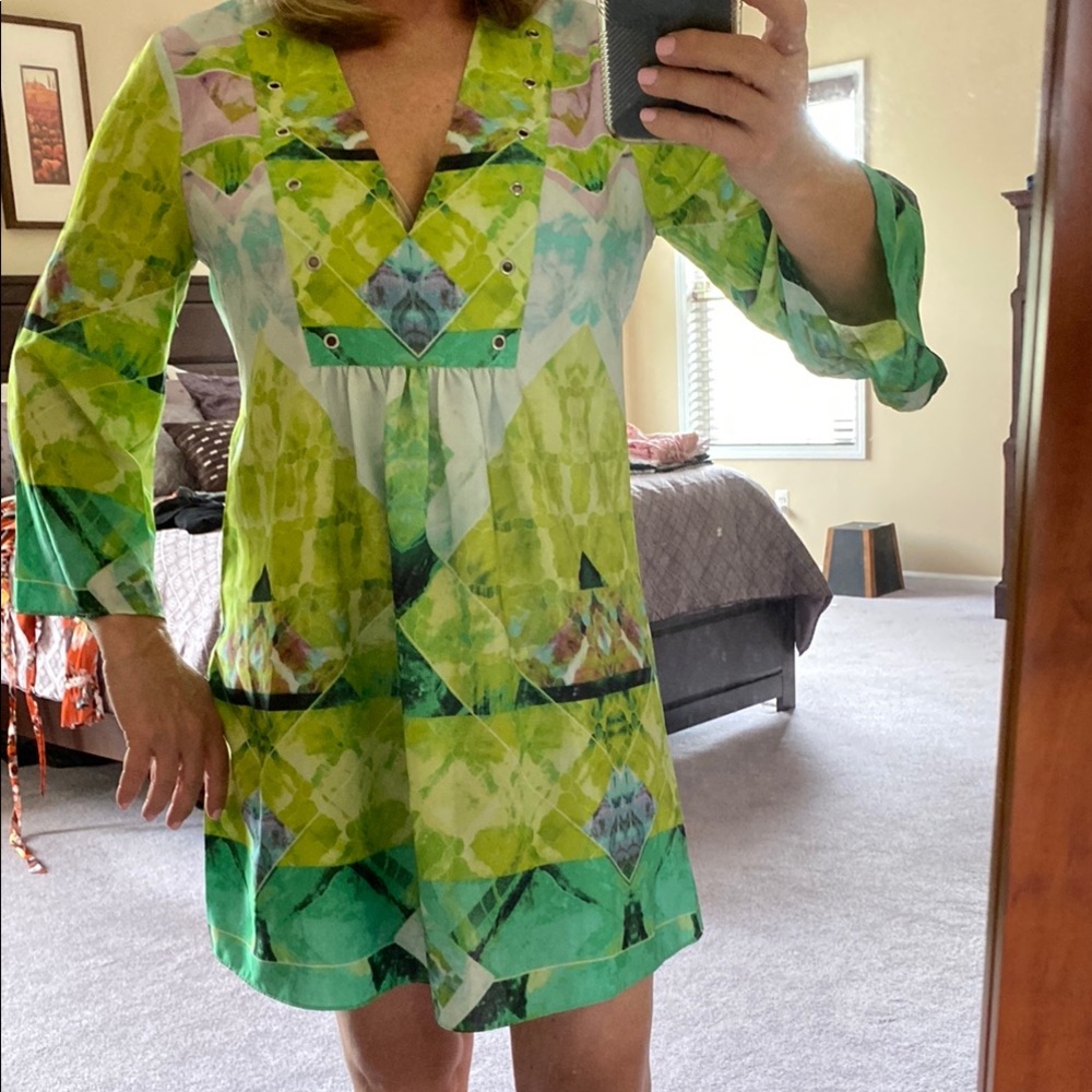 Ivanka Trump Vibrant Geometric Swim Coverup
